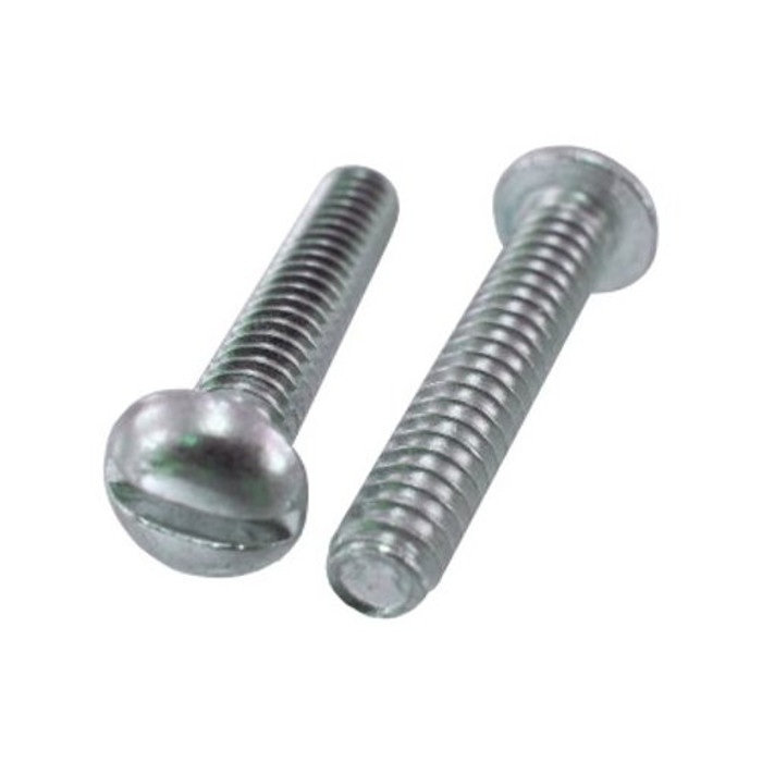8/32 X 3/4" Aluminum Round Head Slotted Machine Screws (Pack of 12)