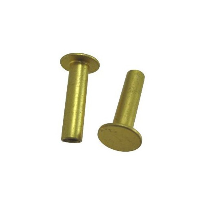 8/32 Screw X 1/4" Brass Plated Binding Posts w/ Screws (Pack of 12)