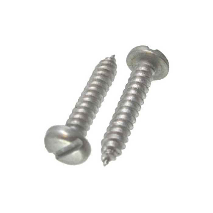 # 8 X 3/8" Aluminum Pan Head Slotted Sheet Metal Screws (Pack of 12)