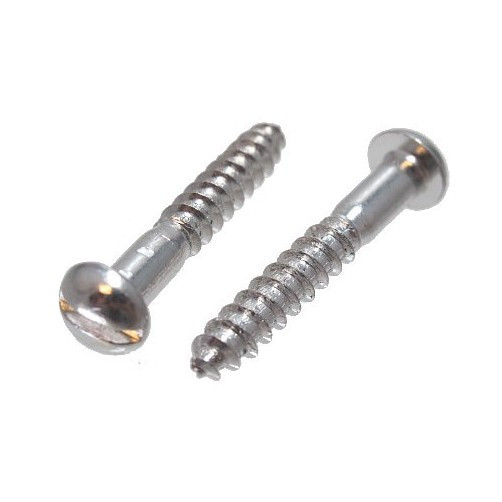 # 6 X 1" Aluminum Round Head Slotted Wood Screws (Pack of 12)