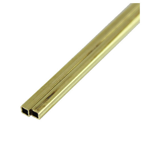 3/32" X 12" X .014 Square Brass Tubes (Pack of 2)