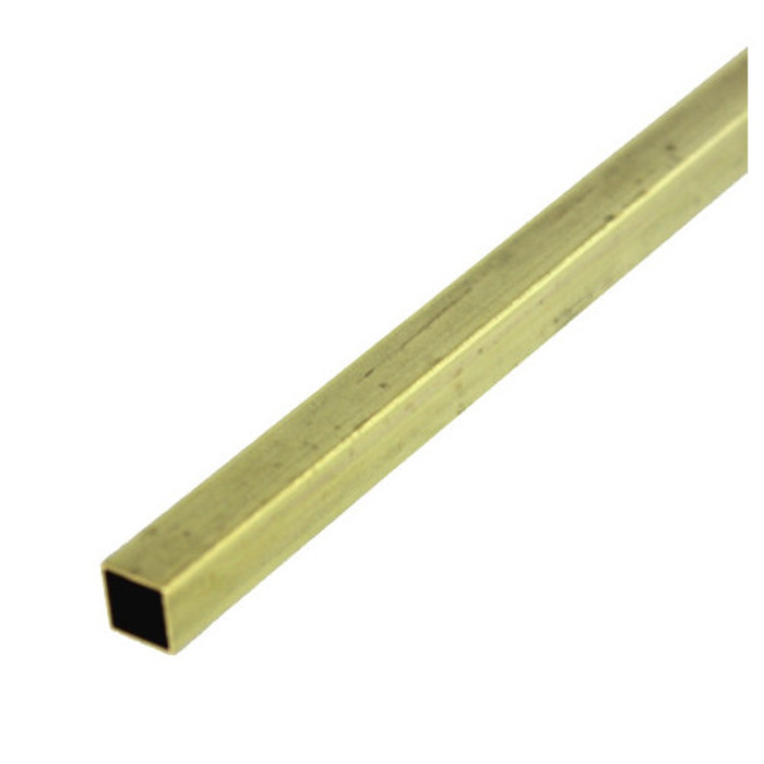 1/4" X 12" X .014 Square Brass Tube