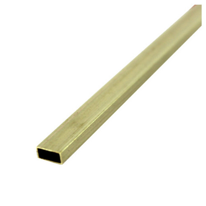 1/8" X 1/4" X 12" X .014 Brass Rectangular Tube