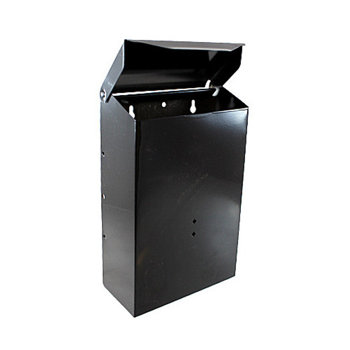 Black Metal Upright Mailbox