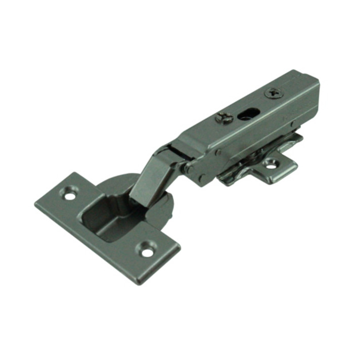 110 Deg. Tiomos Full Overlay Self Closing Hinge w/ Baseplate