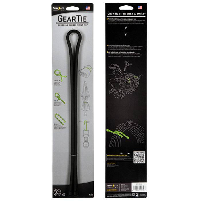 32" Gear Tie Rubber Twist Tie (Pack of 2)
