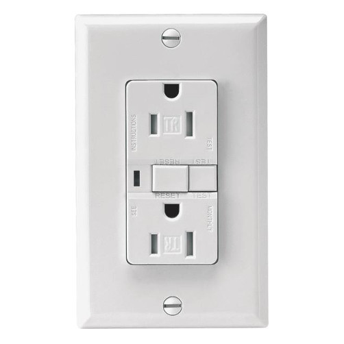 15 Amp White GFI Duplex Outlet