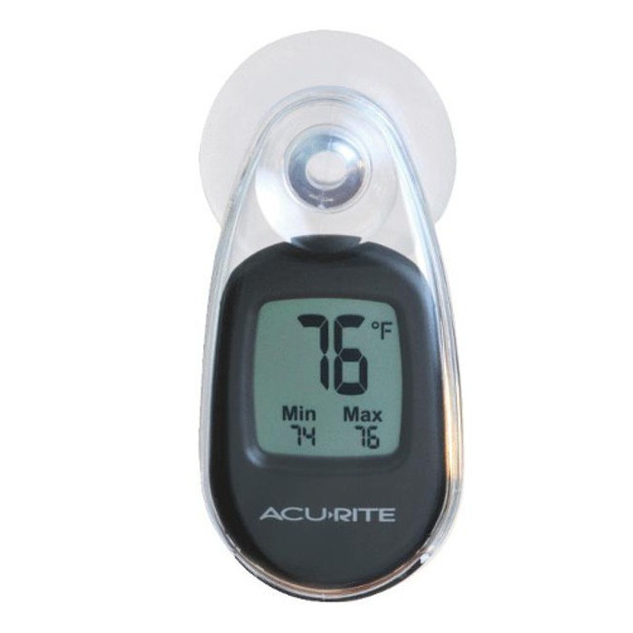 Plastic Indoor/Outdoor Digital Thermometer w/ Suction Cup