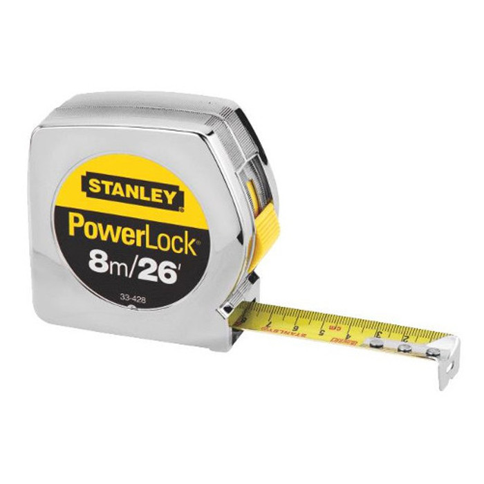 1" X 26' (8m) PowerLock Fractional / Metric Tape Measure