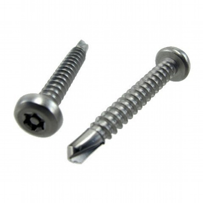 # 8 X 1" Stainless Steel Pan Head Tamperproof Torx Drill & Tap Screws (Pack of 12)
