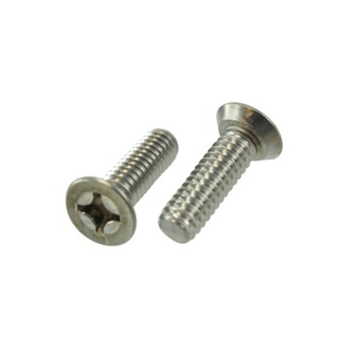 10/24 X 3/4" Stainless Steel Flat Head Phillips Undercut Machine Screws (Pack of 12)