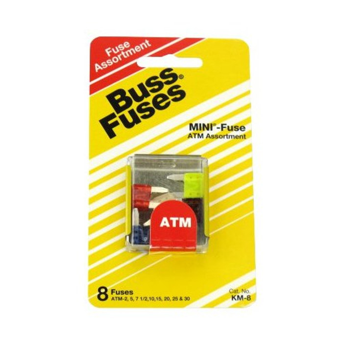 Assorted ATM Mini Blade Auto Fuses (Pack of 8)