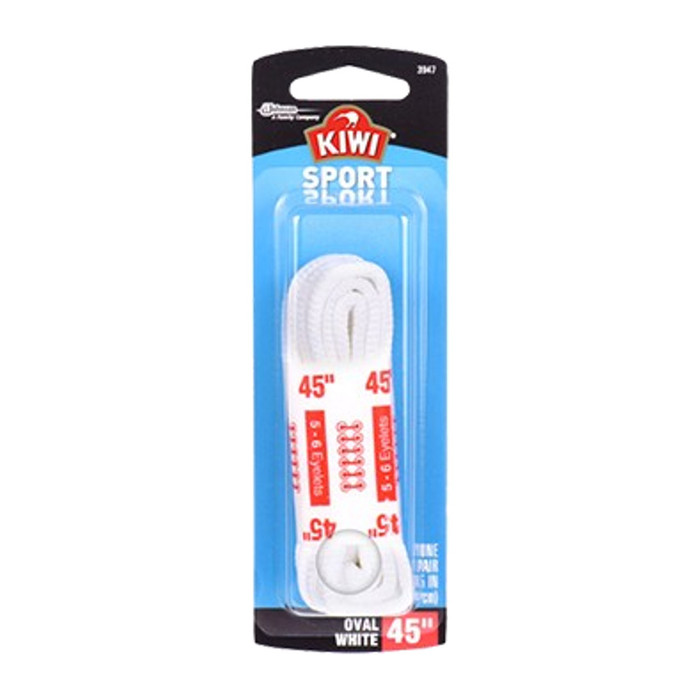 Pair 45" White Oval Shoe Laces