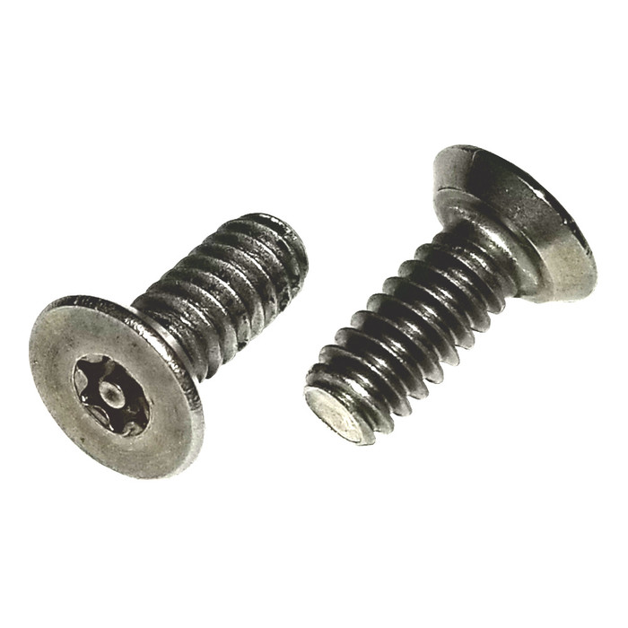 12/24 X 1/2" Stainless Steel Flat Head Tamperproof Torx Undercut Machine Screws (Box of 100)