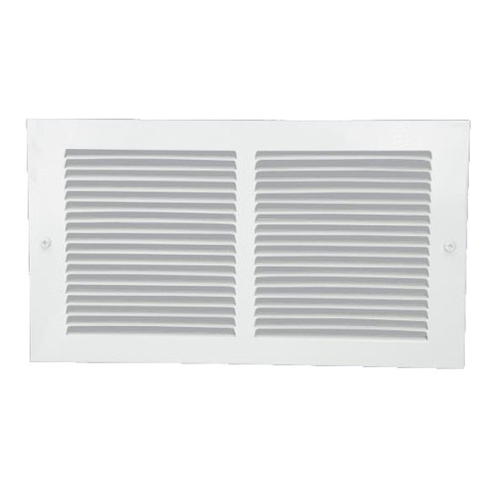6" X 12" White Metal Baseboard Return Air Grille