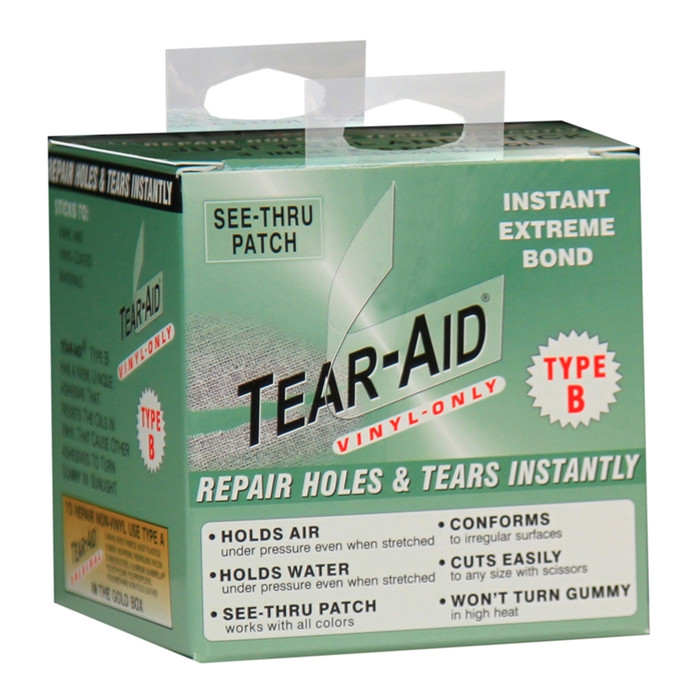 Tear-Aid 3" X 60" Roll Clear Vinyl-Coated Repair Patch