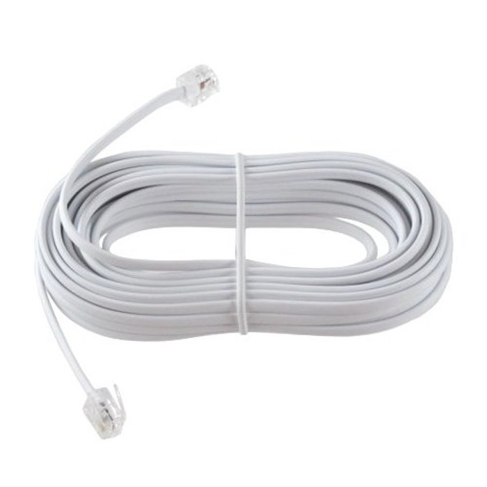 25' White Phone Line Cord