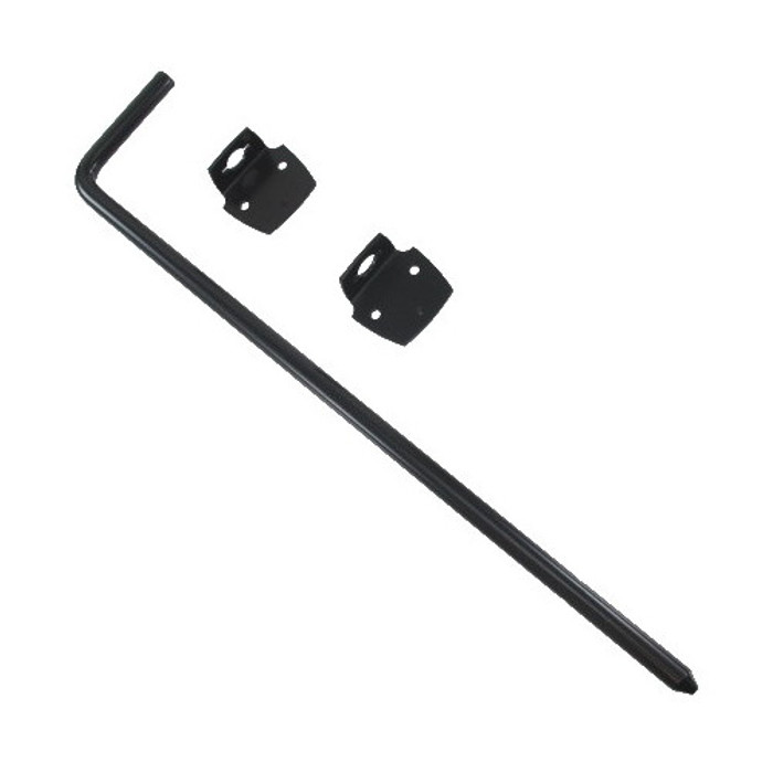 1/2" X 18" Black Cane Bolt