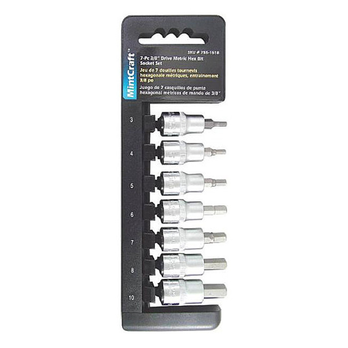 3/8" Drive Hex Tip Socket Set (7 Pieces)