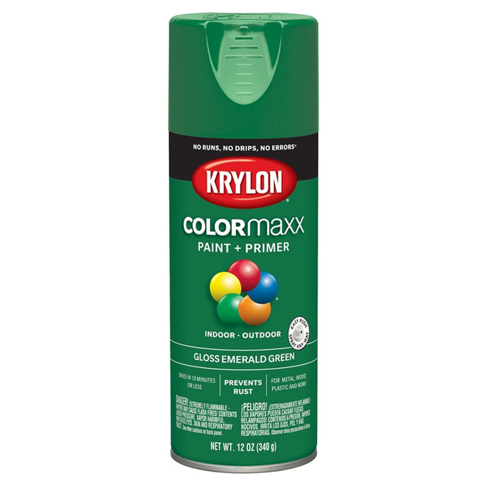 12 oz. Krylon ColorMaxx Gloss Emerald Green Spray Paint - (Available For Local Pick Up Only)