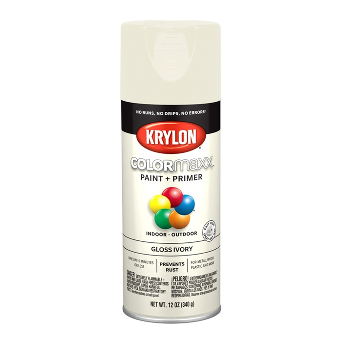 12 oz. Krylon ColorMaxx Gloss Ivory Spray Paint - (Available For Local Pick Up Only)