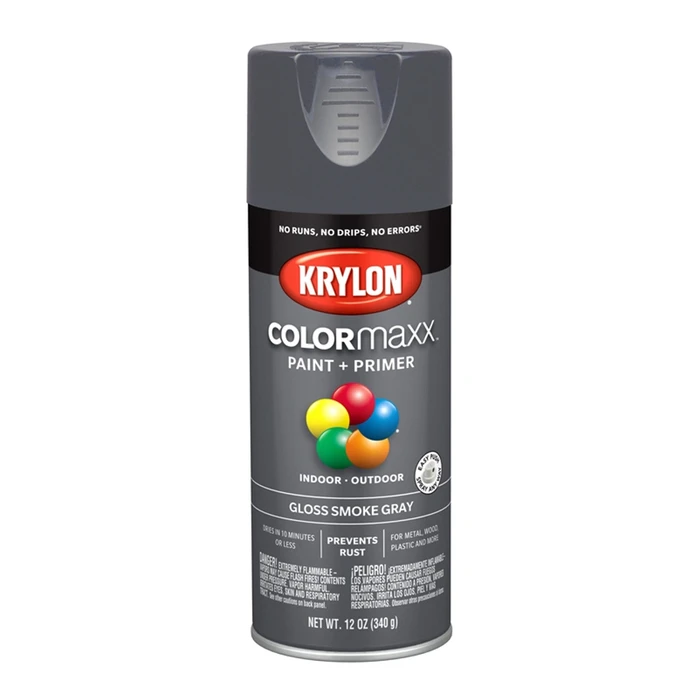 12 oz. Krylon ColorMaxx Gloss Smoke Gray Spray Paint