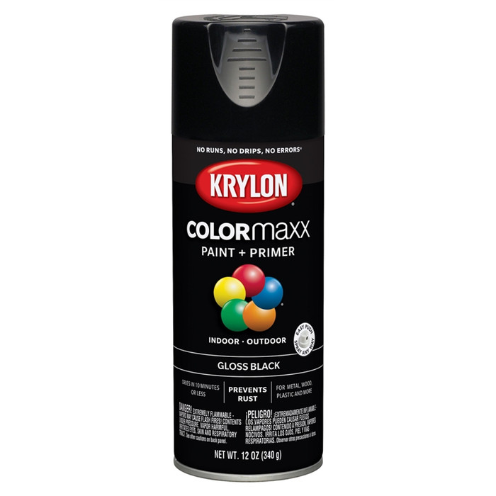 12 oz. Krylon ColorMaxx Gloss Black Spray Paint - (Available For Local Pick Up Only)