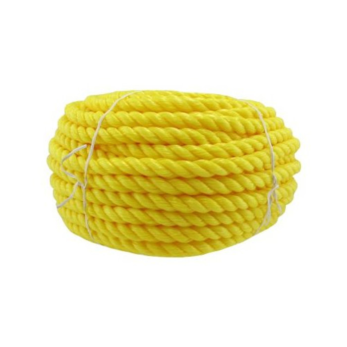 3/8" X 100' Yellow Poly Rope - Safe Work Load 244 lbs