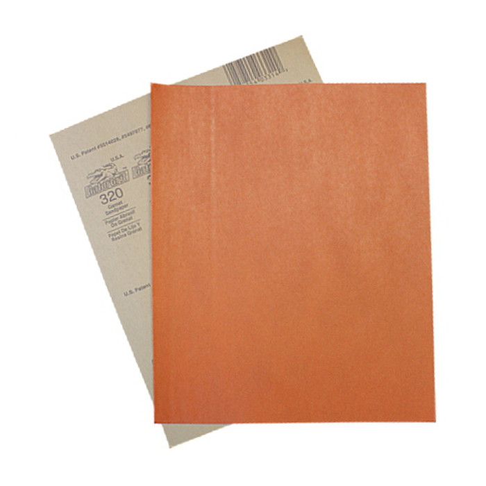 9" X 11" 320-Grit Garnet Sandpaper Sheet