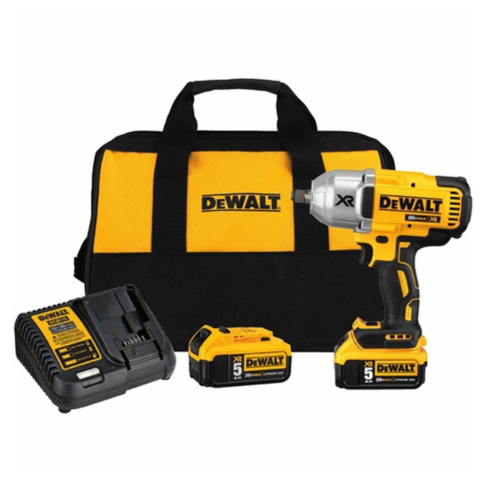 DeWalt 20V Max XR High Torque 1/2" Impact Wrench w/ Hog Ring Anvil Kit