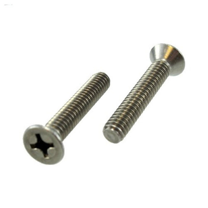 3/8"-16 X 2-1/2" Stainless Steel Flat Head Phillips Machine Screws (Pack of 12)