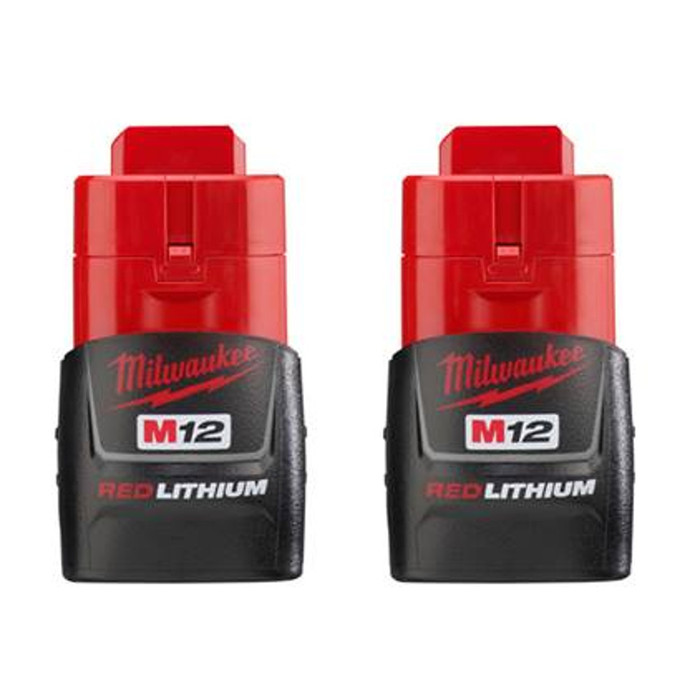 Milwaukee 12 Volt Red-Lith Compact Battery (Pack of 2)