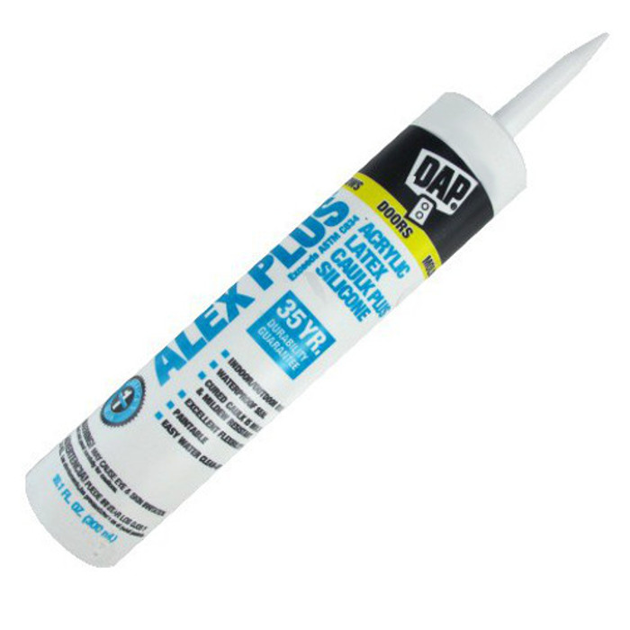 10.1 oz. Cartridge White Acrylic Latex Caulk Plus Silicone