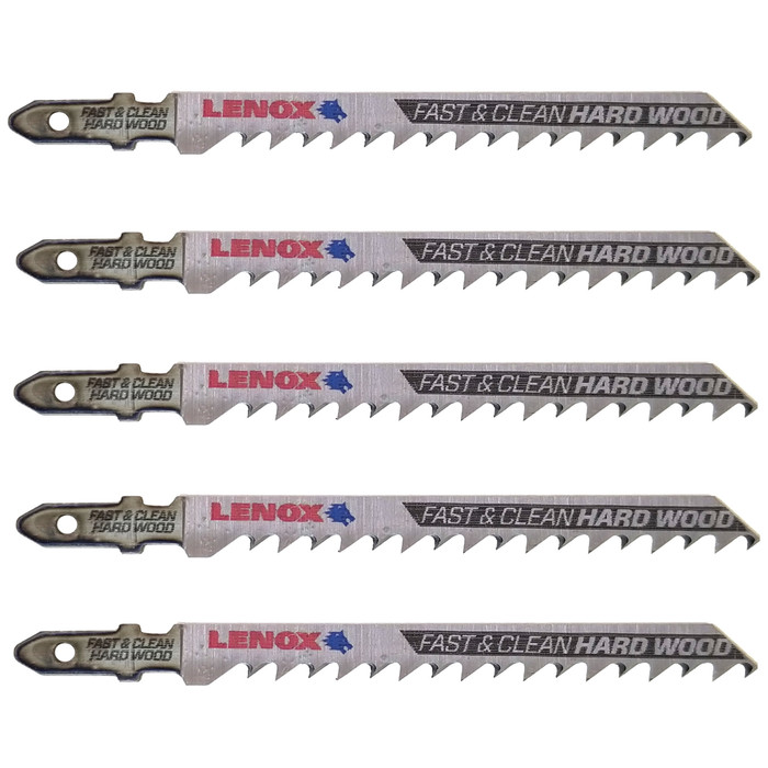 4" X 6T Fast and Clean Hard Wood Cutting T-Shank Jigsaw Blades (Pack of 5)