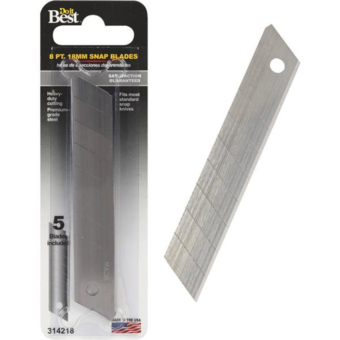 18 mm 7-Point Snap-Off Knife Blade (5-Pack)