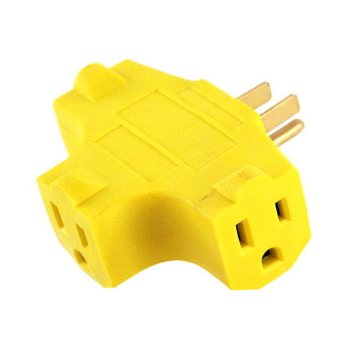 Grounded Tri-Tap Plug (Color Varies)