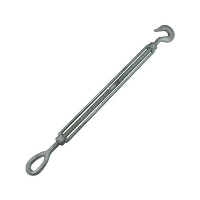 1/2" X 12" Hot Dipped Galvanized Forged Hook & Eye Turnbuckle