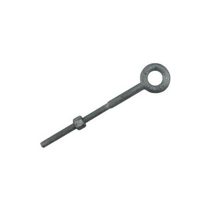 1/4"-20 X 4" Hot Dipped Galvanized Forged Eye Bolt with Hex Nut