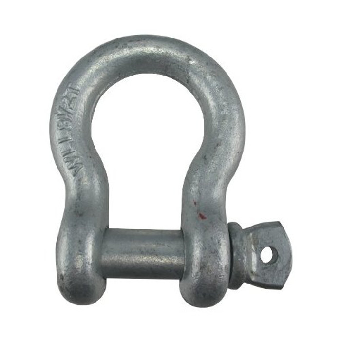 1" Hot Dipped Galvanized Forged Shackle (8-1/2 Ton Capacity)