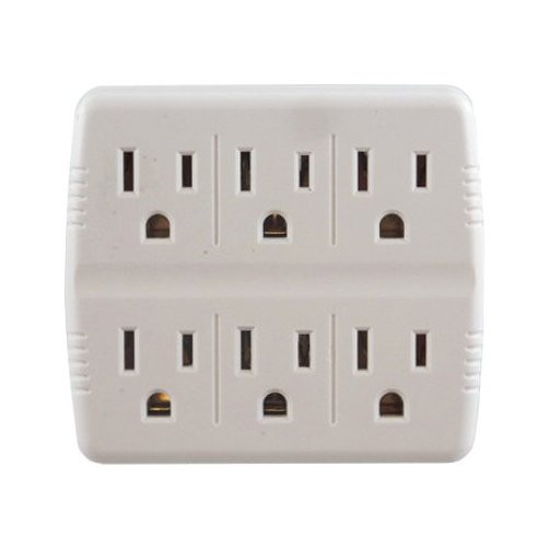 2-6 White Grounded Adapter