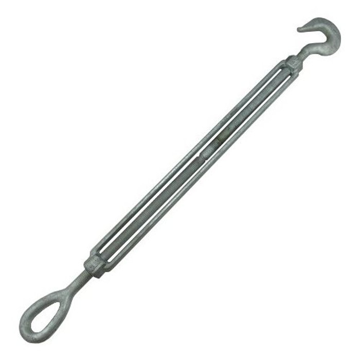 3/4" X 18" Hot Dipped Galvanized Forged Hook & Eye Turnbuckle