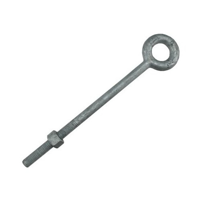 3/8"-16 X 6" Hot Dipped Galvanized Forged Eye Bolt with Hex Nut