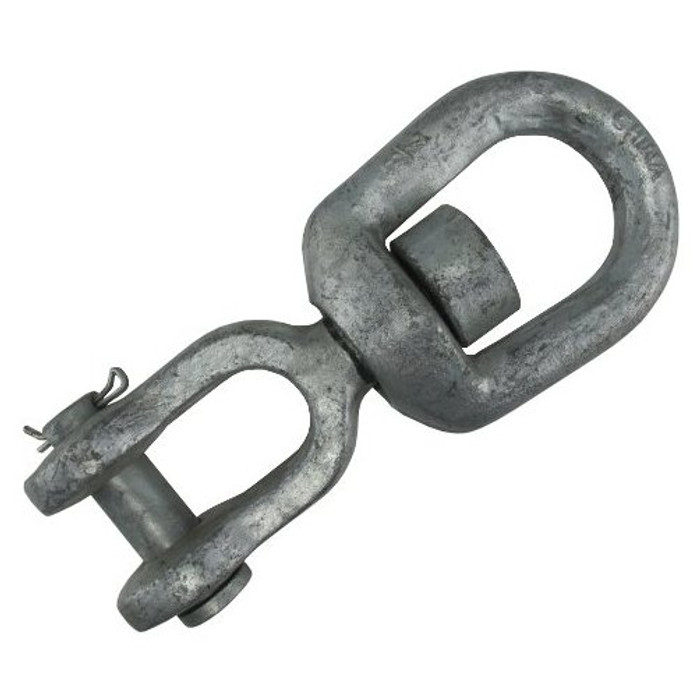 7/8" Hot Dipped Galvanized Forged Eye & Jaw Swivel