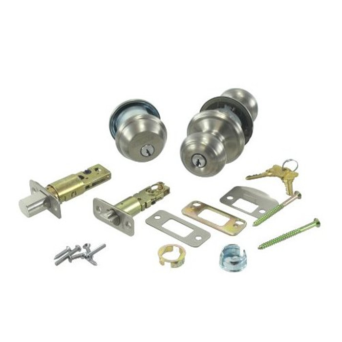 Satin Nickel Single Cylinder Combo Lockset