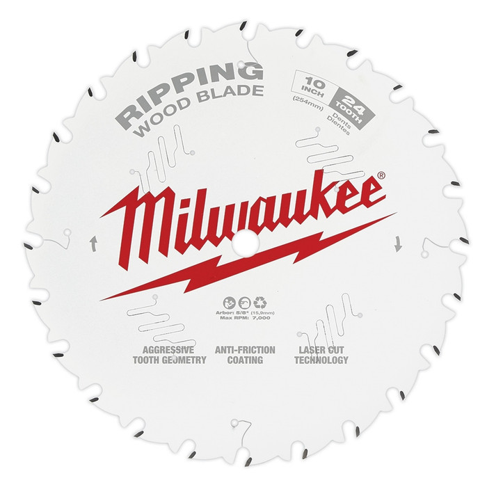 10" X 24 Tooth Rip Circular Saw Blade