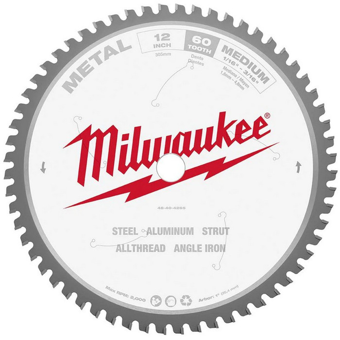 12" X 60 Tooth Metal Carbide Circular Saw Blade