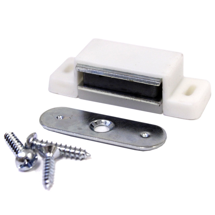 White Magnetic Cabinet Catch (# V713)