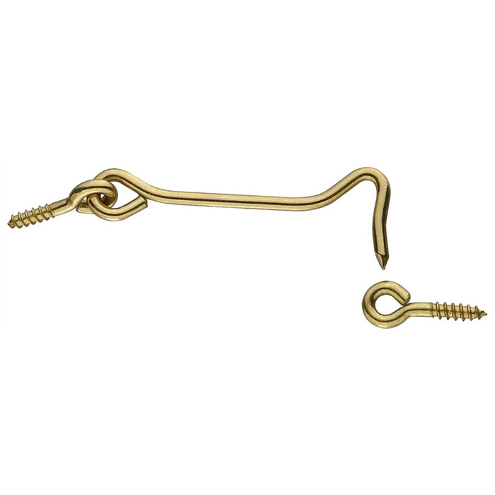 4" Solid Brass Hook & Eye