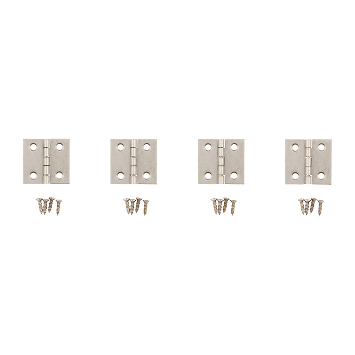1" X 1" Satin Nickel Broad Hinges (Pack of 4)