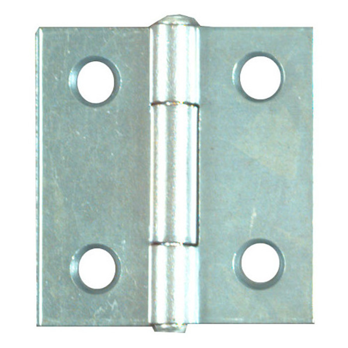 1-1/2" Zinc Plated Non-Removable Pin Narrow Hinges (Pack of 2)